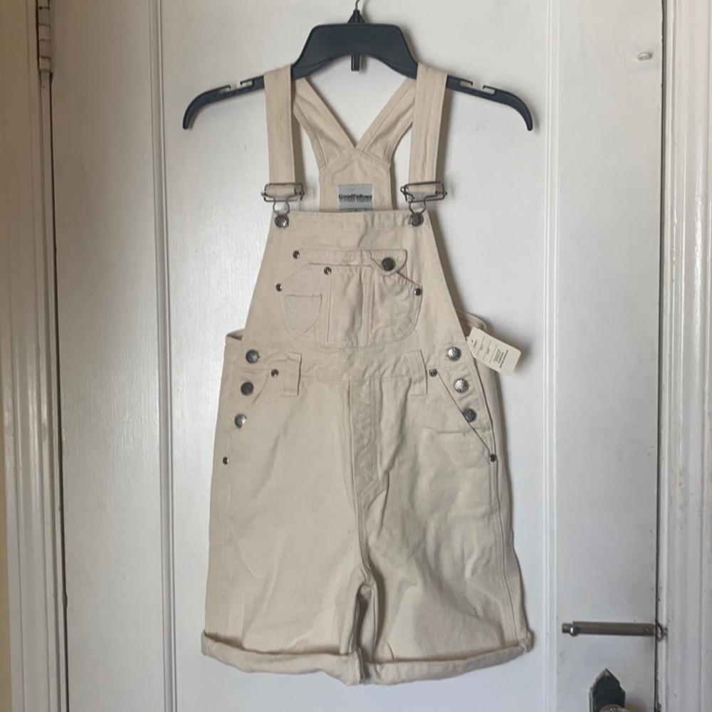 NEW Vintage Good Fellows Shorts Romper Denim Overalls
